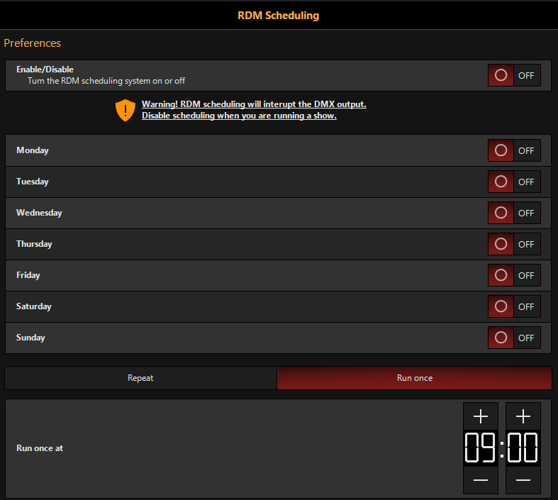 RDM Scheduling
